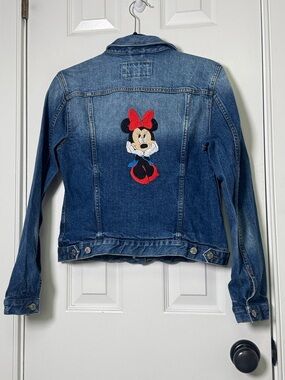 Disney Minnie Mouse Denim Jacket Loft Custom Embroidered Y2K Parks Outfit Small